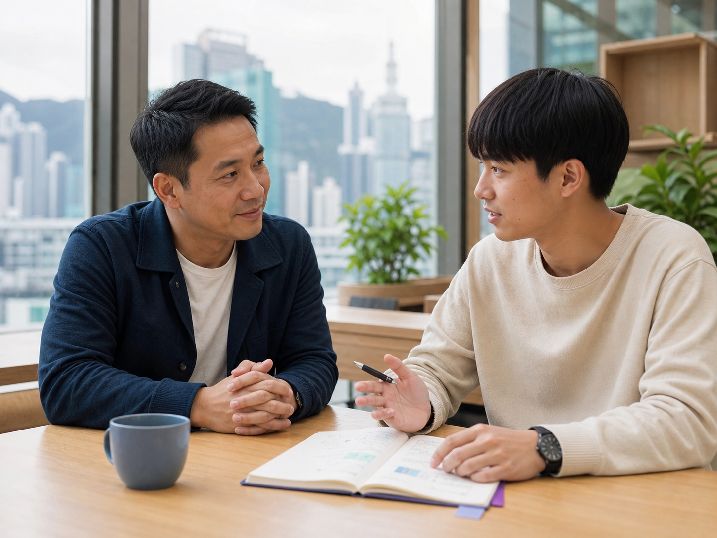 A student speaking with a project professional during mentorship